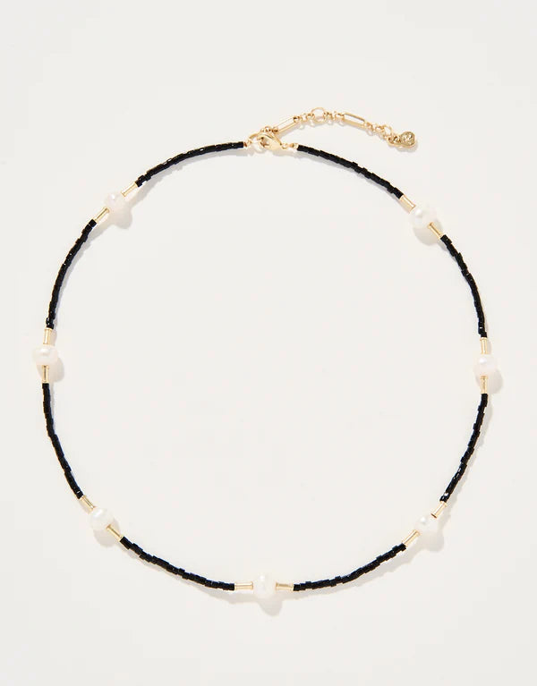 PEARL BITTY BEAD NECKLACE BLACK