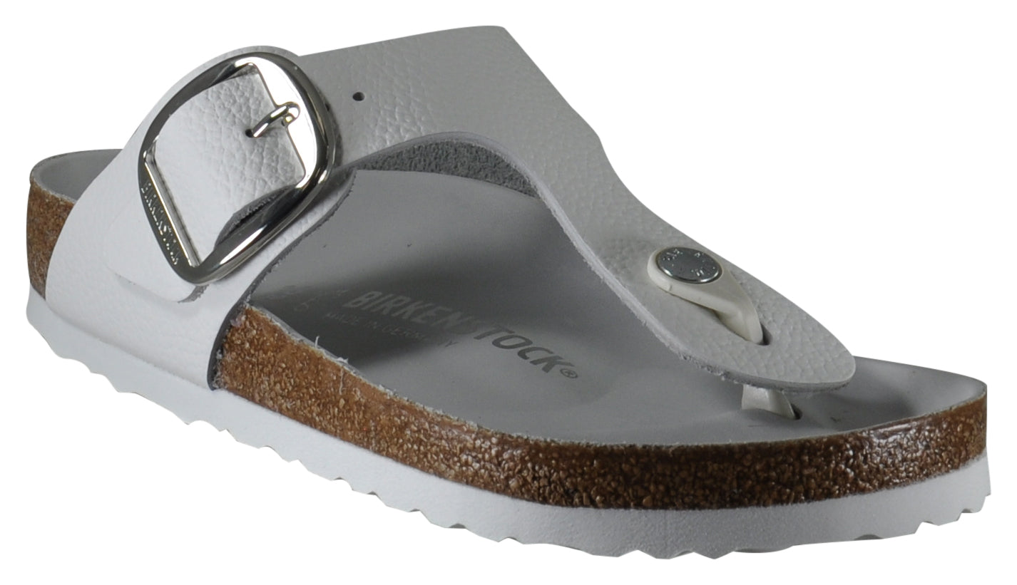 GIZEH BIG BUCKLE WHITE LEATHER