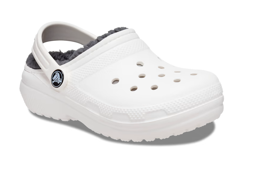 KID'S CLASSIC LINED CLOG WHITE/GREY