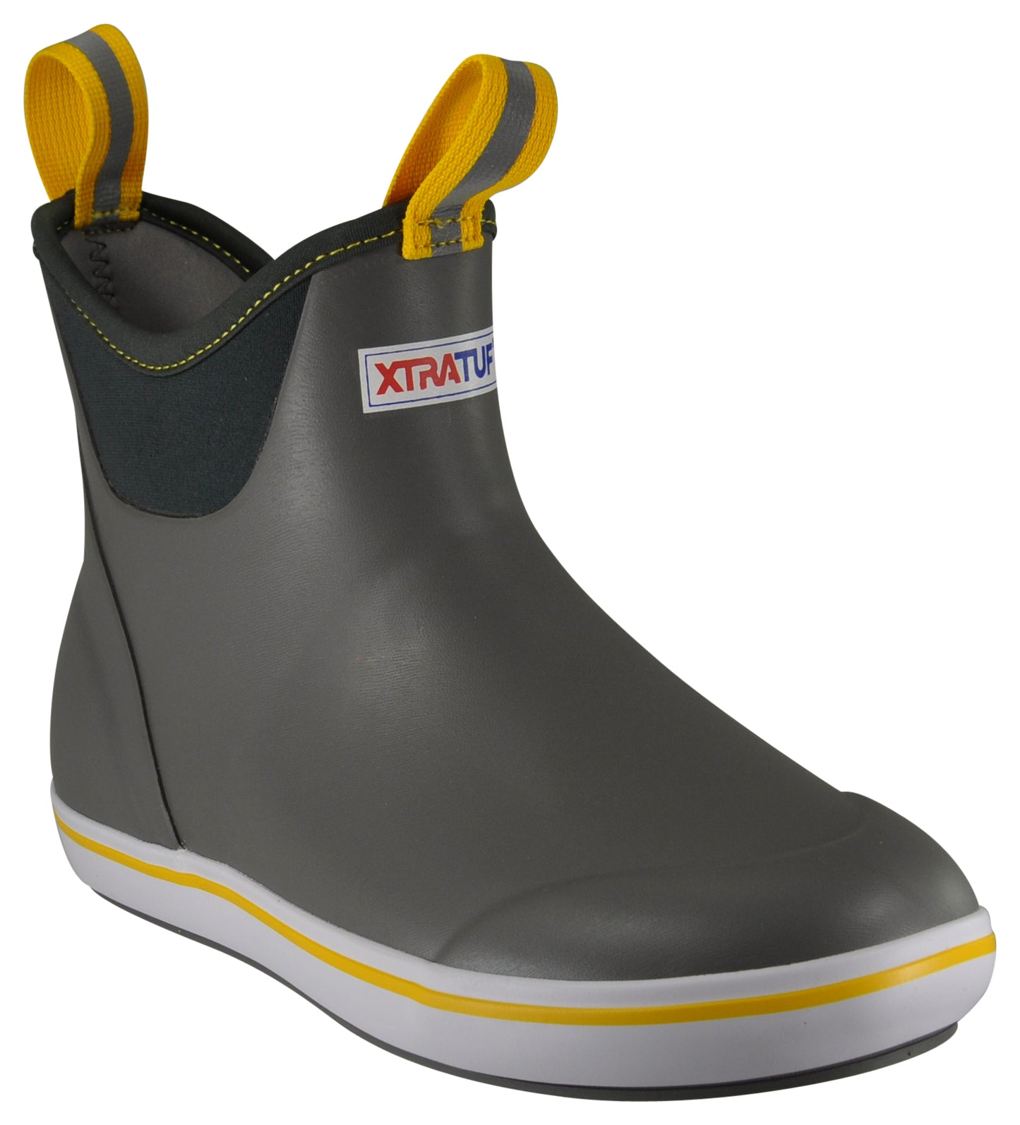 MEN'S ANKLE DECK BOOT GRAY/YELLOW