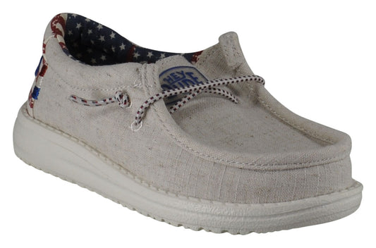 WALLY YOUTH SLIP ON OFF WHITE PATRIOTIC