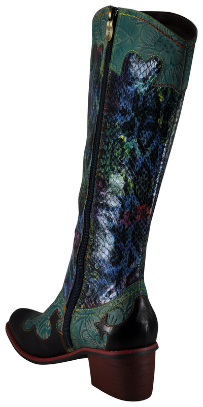 RODEO TALL BOOT TURQUOISE MULTI